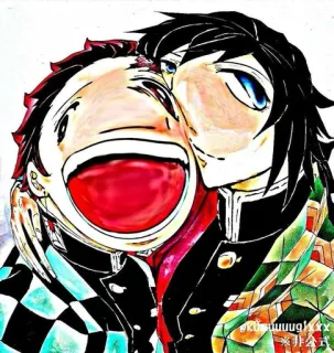 😍 b699eb97 Tanjiro Kamado Demon Slayer 非公开 アニメ, 鬼滅の刃, 炭治郎, 義勇, 友情, マンガ telegram sticker