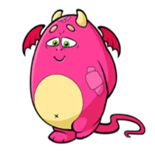 ☺️ 9175abb9 monstruo, lindo, rosa, dibujos animados, gracioso, amigable, personaje telegram sticker