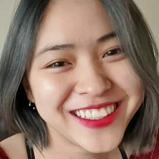 🥣 62c51f9f potret, wanita, orang, senyum, close-up, wajah telegram sticker