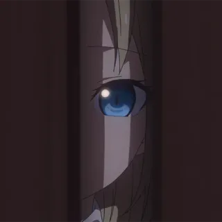 🙁 022675e1 Anime, Oog, Cartoon, Gluren telegram sticker