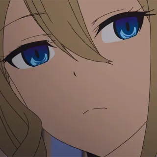 😐 0cdb760f Anime, Personage, Expressie, Portret, Meisje telegram sticker