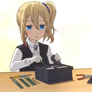 🔧 4918439b Anime, Meisje, Computer, Reparatie, Schroevendraaier, Technologie telegram sticker