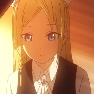 😶 86081a5b Anime, Meisje, Blond, Personage, Schattig telegram sticker