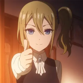 👍 8ec5f154 Ai Hayasaka Kaguya-sama: Love Is War Anime, Duim omhoog, Blond, Hayasaka, Kaguya-sama telegram sticker