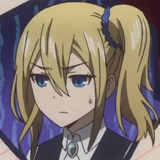 😠 aa30faa1 Ai Hayasaka Kaguya-sama: Love Is War anime, blond, pruillip, Hayasaka, uitdrukking, serieus telegram sticker