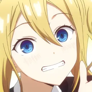 😬 ac83771f Ai Hayasaka Kaguya-sama: Love Is War Anime, Kaguya-sama, Ai Hayasaka, Blond, Meisje, Karakter telegram sticker