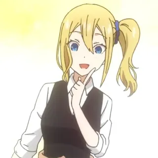 😊 b8a6121f Anime, Meisje, Blond, Cartoon telegram sticker