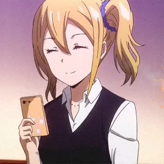 ☺️ df1dfd27 anime, meisje, sterren, glimlach telegram sticker