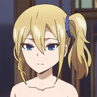 🙂 e69e47db Ai Hayasaka Kaguya-sama: Love Is War Anime, Blond haar, Blauwe ogen, Paardenstaart, Uitdrukkingloos, Hayasaka telegram sticker
