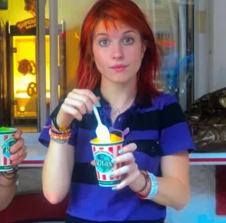 ❤️‍🔥 6801efd7 Rita's мороженое, еда, рыжие волосы, Ritas telegram sticker