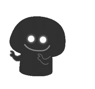 🕺 18017d5d cartoon, personage, silhouet, gebaar telegram sticker