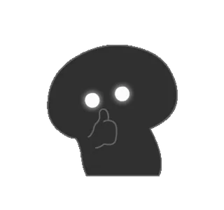 👍 ebe47012 personage, duim omhoog, silhouet telegram sticker