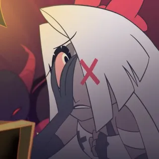 😔 a74e1be2 Vaggie Hazbin Hotel Hazbin Hotel, Vaggie, Phim hoạt hình, Loạt phim hoạt hình telegram sticker