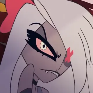 😏 ac18634e Vaggie Hazbin Hotel hoạt hình, Hazbin Hotel, Vaggie, tức giận, nhân vật telegram sticker