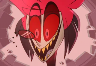 ๐ณ 3211d383 Alastor Hazbin Hotel demon, radio, smile, red, evil telegram sticker