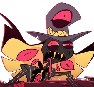 ๐ค 6f1b001a Sir Pentious Hazbin Hotel snake, villain, animated, cartoon, red telegram sticker