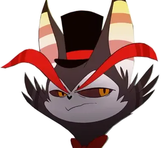 ๐ b308ac22 Husk Hazbin Hotel anthro, cat, demon, angry, gambler, animated telegram sticker