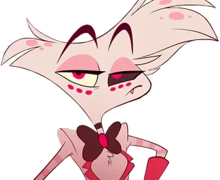 ๐ ebad537d Angel Dust Hazbin Hotel anime, cartoon, character, hazbin hotel, demon telegram sticker