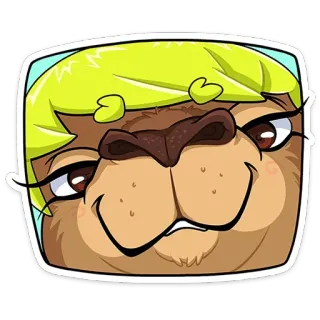 😏 d6f597d8 Tier, Cartoon, Sticker, Figur telegram sticker