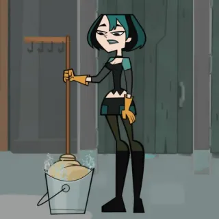 🖇 1669f845 Gwen Total Drama cartone animato, Gwen, Total Drama, personaggio, pulire, pulizia telegram sticker