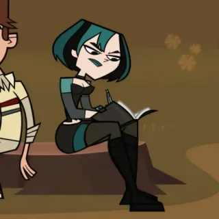 ✖️ 296857a9 Gwen Total Drama Gwen, Total Drama, cartone animato, emo, ragazza, quaderno, animazione telegram sticker