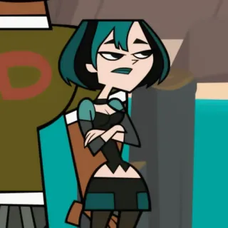 ✖️ 931b7b93 Gwen Total Drama cartoni animati, animato, Gwen, A Tutto Reality, serie TV telegram sticker