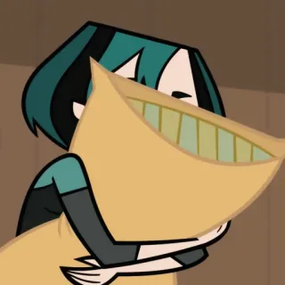 ✖️ afed5a65 Gwen Total Drama cartoni animati, Gwen, Total Drama, cuscino, abbraccio, anime telegram sticker