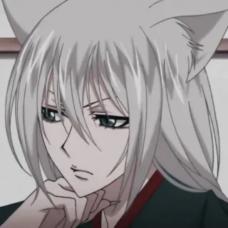 🖇 dabe9388 Tomoe Kamisama Kiss อนิเมะ, สุนัขจิ้งจอก, คิทสึเนะ, หนุ่มหล่อ, โทโมเอะ, Kamisama Kiss, หู, ผมสีเงิน telegram sticker