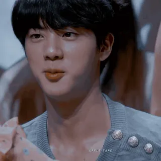 🇨🇾 07fb97f9 APPLE TAPE kpop, jin, bts, singer, idol, music whatsapp sticker