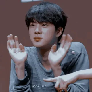 🕊 23371eb0 Jin APPLE TAPE Korean, singer, man, pop star, idol, kpop whatsapp sticker