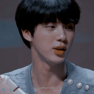 🇨🇾 2daa1107 Jin APPLE TAPE Jin, BTS, K-pop, singer, South Korean, idol, music whatsapp sticker