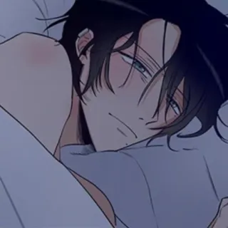 🌚 3fdd3a9d 남자, 캐릭터, 일러스트, 잠, 침대 whatsapp sticker