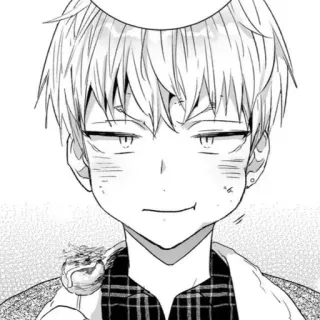 🎡 2b853600 Manga, Anime, Ragazzo, Sorriso, Cibo, Personaggio telegram sticker