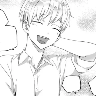 🎡 34b24f98 anime, manga, ragazzo, sorridente, ritratto, felice telegram sticker