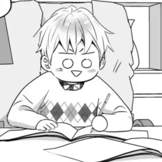 🪁 54068f67 cartone animato, anime, manga, scrittura, ragazzo, scuola telegram sticker