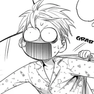 🎡 64f145e8 GRAB cartoni animati, manga, anime, scioccato, afferrare, espressione telegram sticker