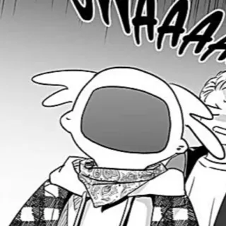 🪁 77e6c8d7 Manga, Cartone animato, Personaggio, Bianco e nero, Animazione telegram sticker