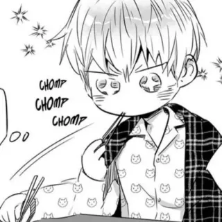 🎡 bf7864d8 CHOMP CHOMP CHOMP mangiare, carino, manga, bacchette, chibi telegram sticker