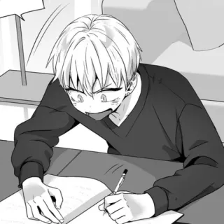 🪁 e3419fdd Anime, Manga, Studente, Scrittura, Studio telegram sticker