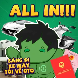 🤪 42fbf20d ALL IN!!!
SÁNG ĐI XE MÁY
TỐI VỀ OTO gambling, casino, all in, car, house, success, vietnamese telegram sticker