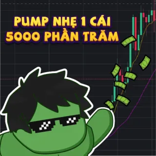 🥳 e2cfefe1 PUMP NHẸ 1 CÁI 5000 PHẦN TRĂM money, investment, finance, crypto, trading, pump, graph, meme telegram sticker