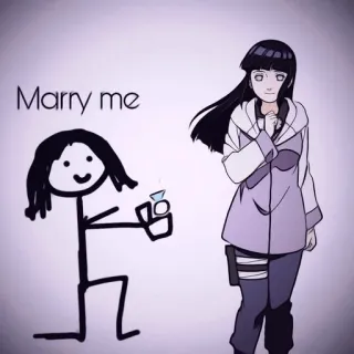 💎 8cba85bc Hinata Hyuga Naruto Marry me Anime, Pedido de casamento, Amor, Casamento, Hinata, Naruto whatsapp sticker
