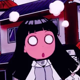 💎 d2a1d70f Hinata Hyuga Naruto anime, desenho animado, chocado, surpreso, Hinata, Naruto, personagem de anime whatsapp sticker