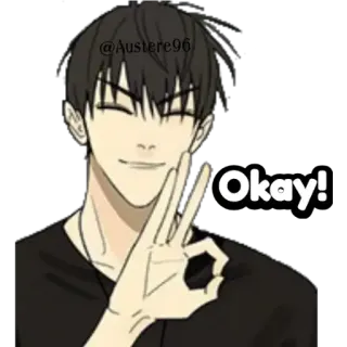 🚬 05794fc9 Okay! okay, Anime, Geste, Zustimmung, Genehmigung telegram sticker