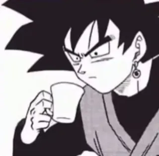 ☕️ 291ff0f8 Goku Black Dragon Ball Super anime, dragon ball, goku black, meme, coffee whatsapp sticker