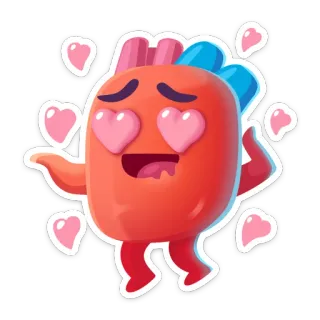 😍 5c85471f occhi a cuore, amore, affetto, cartone animato, carino, romantico telegram sticker