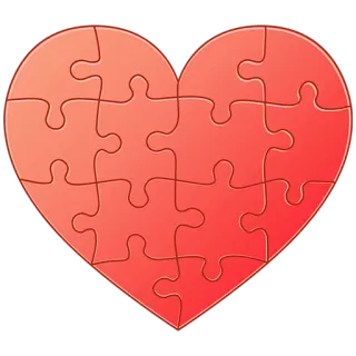 ❤ 3f51809f hati, puzzle, cinta, hubungan, hari valentine whatsapp sticker