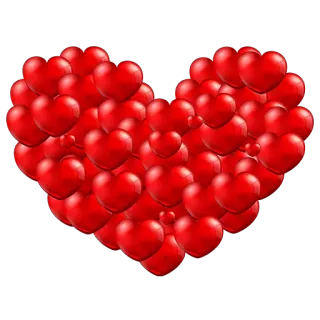 ❤ e8f04c67 hati, cinta, hari valentine, merah, hati-hati, romantis whatsapp sticker