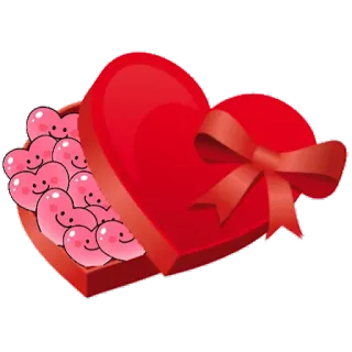 💝 48e25b05 ハート, 愛, バレンタイン, ギフト, プレゼント, ボックス, かわいい telegram sticker
