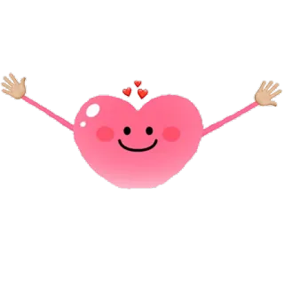 😍 564a4792 ハート, 愛, 漫画, 可愛い, ピンク, 幸せ telegram sticker